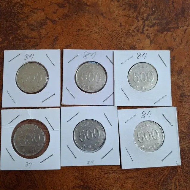 1987 Year 500 Won Coin Vintage Collectible in Good Condition