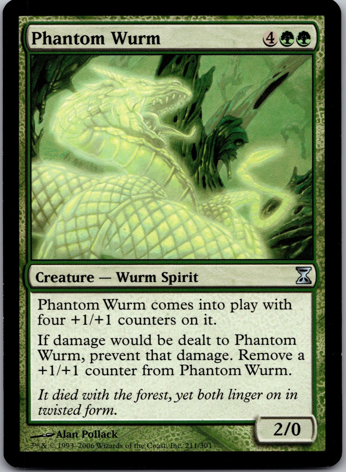 Phantom Wurm Time Spiral #211 LP MTG