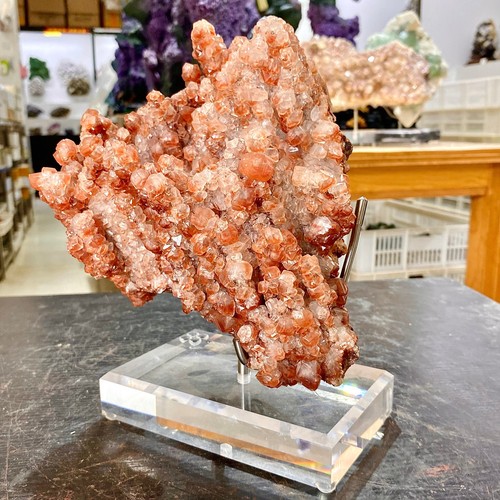 7.65LB Rare red columnar calcite | Solar plexus chakra | Collector's specimen - 第 6/23 張圖片