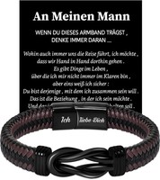 Lederarmband FüR MäNner – Geschenke FüR Sohn, Papa, Freund, Ehemann,