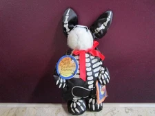 Vintage NABCO Hoppy VandeHare mohair rabbit bunny dressed as Halloween skeleton