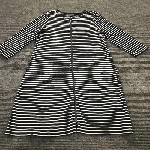 Pendleton Dress Womens Large Blue White Striped Zip Up Robe Cover Up | eBay