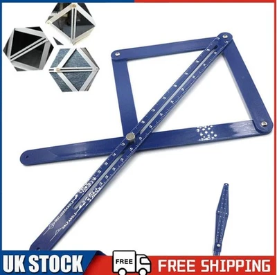 Diagonal Square Ruler, Multi-Functional Diagonal Ruler Protractor