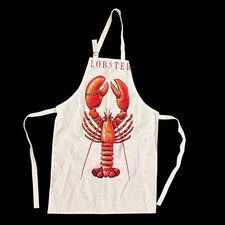 Lobster Print Canvas Apron By Kay Dee Designs NEW