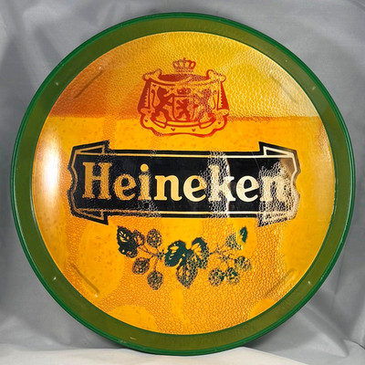 Heineken Beer Tray 13'' Litho Metal Dutch Brew Suds Logo