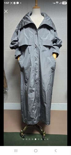 Rare Max Mara Mainline FAESITE High Neck Trench Coat Made in Italy IT 38