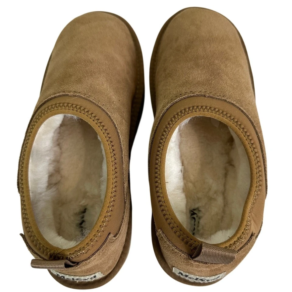 Mel Syd 澳大利亚女式真皮麂皮绒羊皮木底鞋厚底 8 码 — 第 4/4 张图片