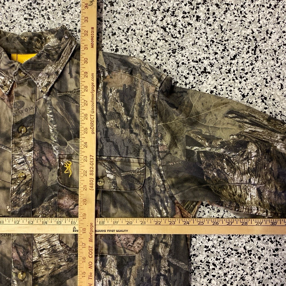 Browning Camo Button Shirt Long Sleeve Mens Large Realtree Wasatch - Image 3 of 4