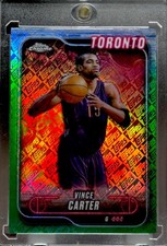 Vince Carter RARE LOGO REFRACTOR HOLO CHROME INVESTMENT CARD TOPPS, RAPTORS MINT