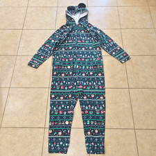 Disney parks adult one piece Christmas pajamas large black men s unisex