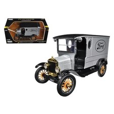 1925 Ford Model T Paddy Wagon Silver 124 Diecast Model Car By Motormax