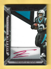 2025 Panini Black Sizeable Signatures Trevor Etienne RC Ruby Auto Patch #05/20
