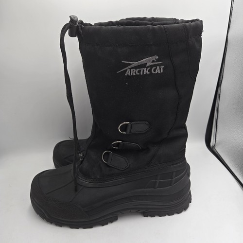 Arctic Cat Snowmobile Winter Boots Mens US 9 EU 42 Black Insulated Duck Boots