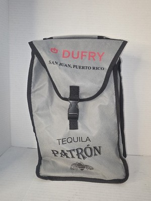 Dufry San Juan Puerto Rico Tequila Patron Liquor Shoulder 2 Bottle Bag W/Adjusta