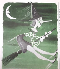 Vintage 1948 QUAKER STATE Motor OIL Magazine AD~HALLOWEEN~Woman in WITCH MASK