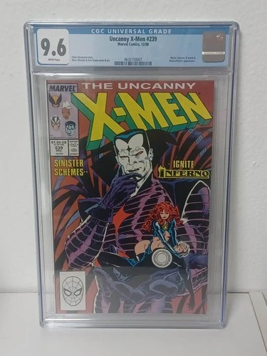 UNCANNY X-MEN #239 (Marvel Comics, 1988) CGC Graded 9.6  ~SINISTER ~WHITE Pages