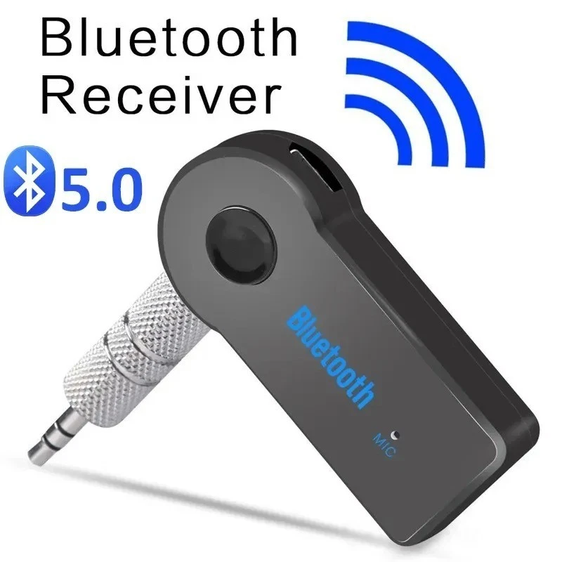 Ricevitore Bluetooth AUX Adattatore Jack da 3,5 mm Telefono Audio Autoradio mic - Immagine 3 di 4