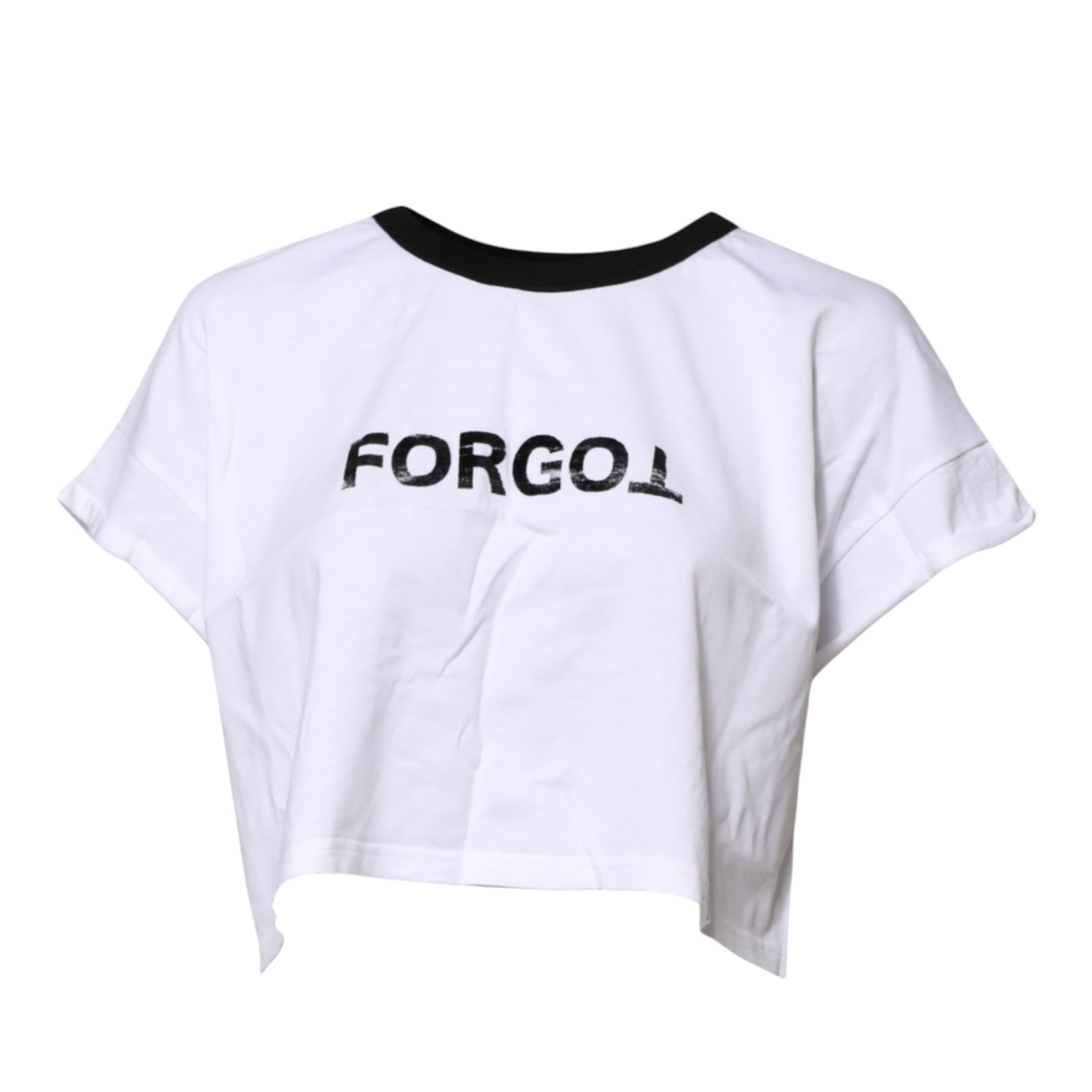 DOLCE & GABBANA T-shirt White Cotton Crew Neck Cropped Top IT44/US10/L 450usd