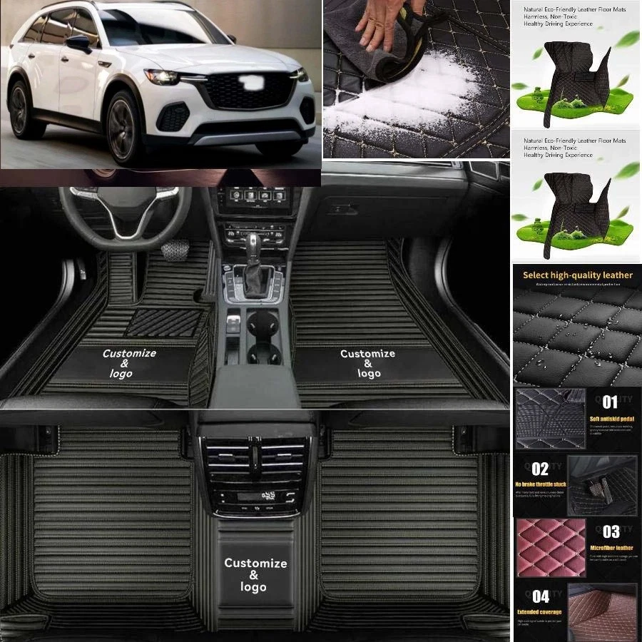 For Mazda CX-9 Car Floor Mats Carpets Cargo Liners Custom All Weather  Foto 3 de 4