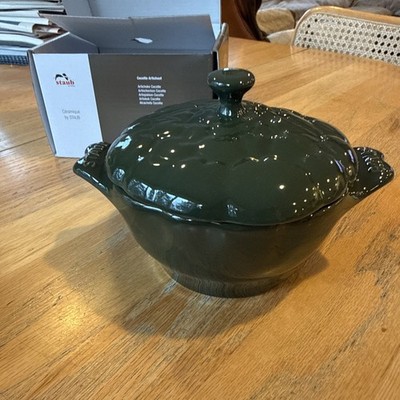 Staub Ceramic .45L / 12.8cm Petite Artichoke Cocotte - Basil NIB