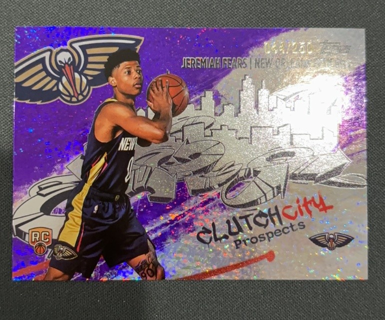 Jeremiah Fears 2025-26 Topps Flagship Clutch City Prospects Purple Foil /250 RC