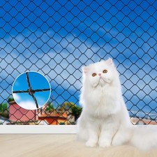 TOFFCAEA Reinforced Cat Net with Transparent Wire, Cat Net Window, Balcony Net 