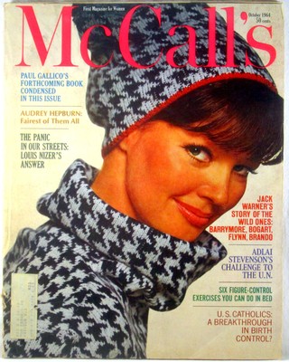 McCALL'S MAGAZINE October 1964 DOLORES HAWKINS Audrey Hepburn Catholics Gallico
