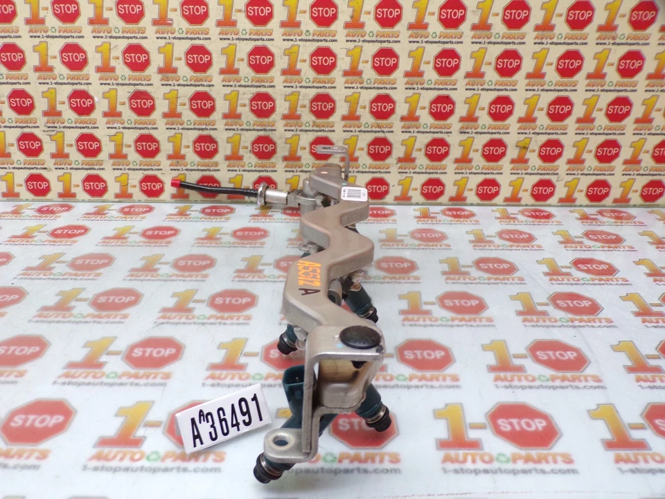 2003-2008 MAZDA 6 RIELES DE COMBUSTIBLE CON JUEGO DE INYECTORES AJ51-13-250 OEM Foto 4 de 4