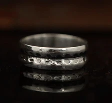 Designer Double Band Ring, 925 Silver Wide band Bohemian Ring, Chunky Thumb Ring