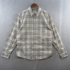 Billy Reid Tuscumbia Shirt Mens Medium Gray Plaid Long Sleeve Button Down NWOT