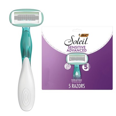 Bic Soleil Sensitive Advanced Women's Disposable Razors 5 Count Pack