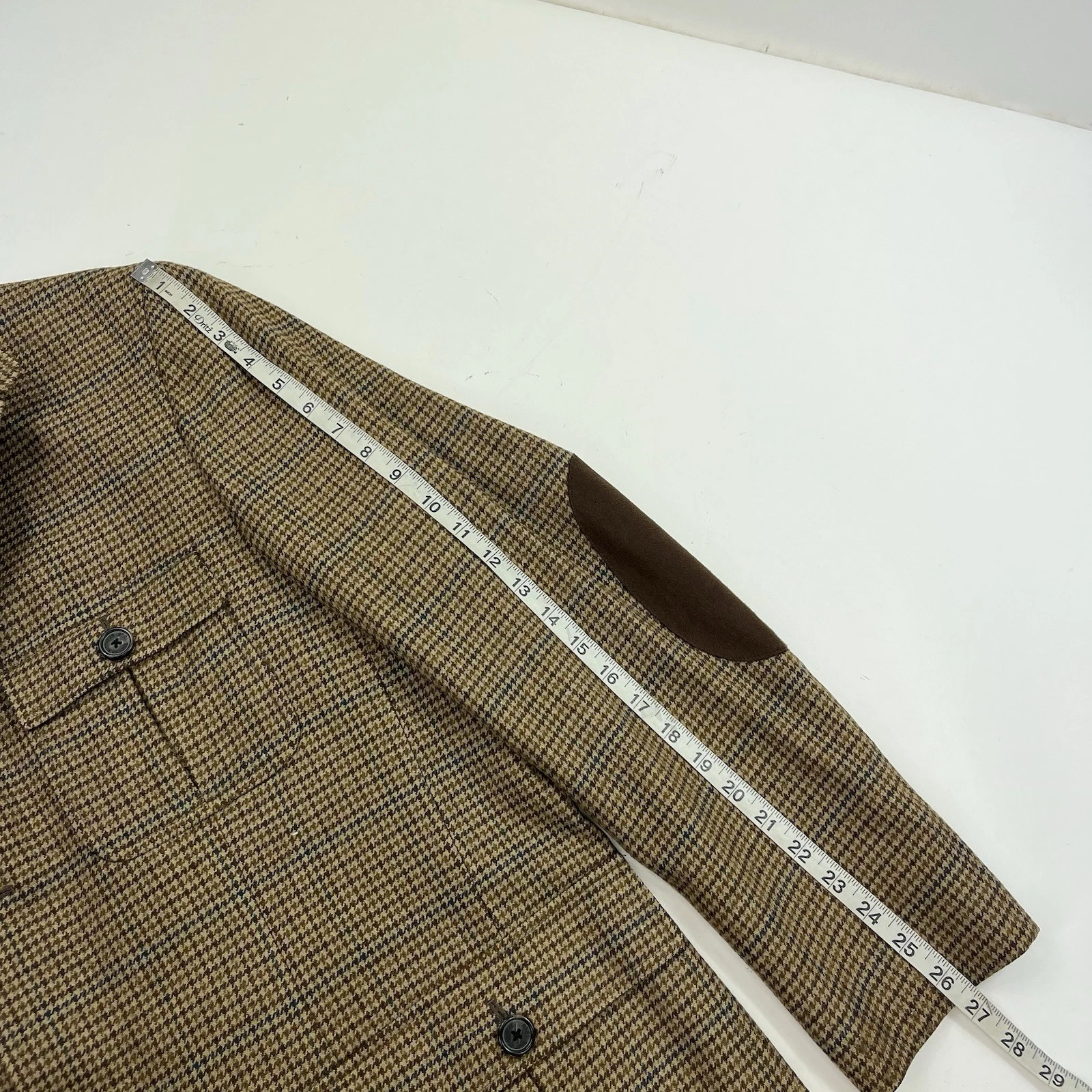 Brooks Brothers Robert Noble Gamekeeper Tweed Wool Jacket Blazer Coat Size XL image 12