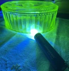Vintage Uranium Glass Anchor Hocking Refrigerator Dish Vintage Green