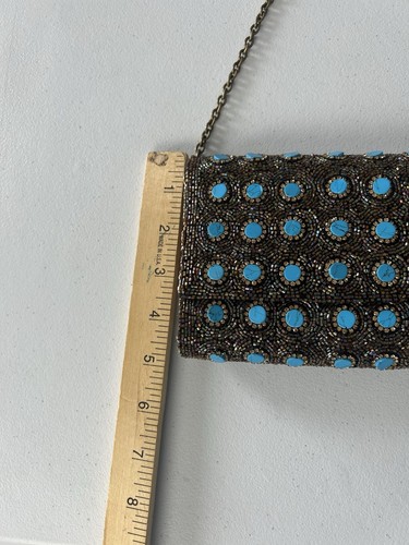 Deepa Gurnani Beaded Evening Bag Liv Clutch Shoulder Bag Cocktail Special Event - Picture 4 of 10