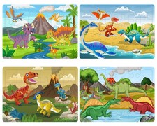 Puzzles for Kids Ages 3-5 4-6, 24 Pieces Dinosaur 8.8 x 5.9 inches, Dinosaurs