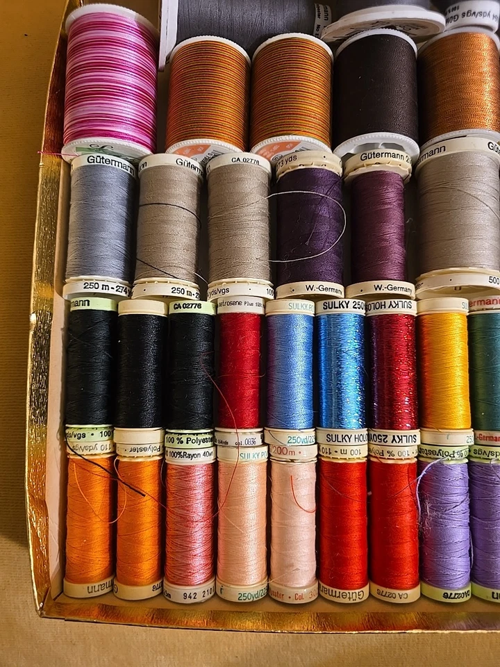 44 Gutermann Sulky Thread Rayon Embroidery Spools New & Partially Used - Image 2 of 4