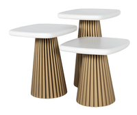 Beistelltisch Holz Weiß Modern Elegant