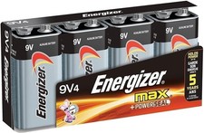 Energizer Max Alkaline 9 Volt, 4-Count