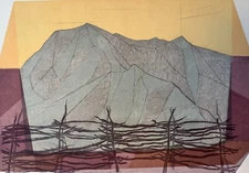 Carol Kessler Silkscreen “Baja Barriers”, 1973, Print 6 of 8, Signed