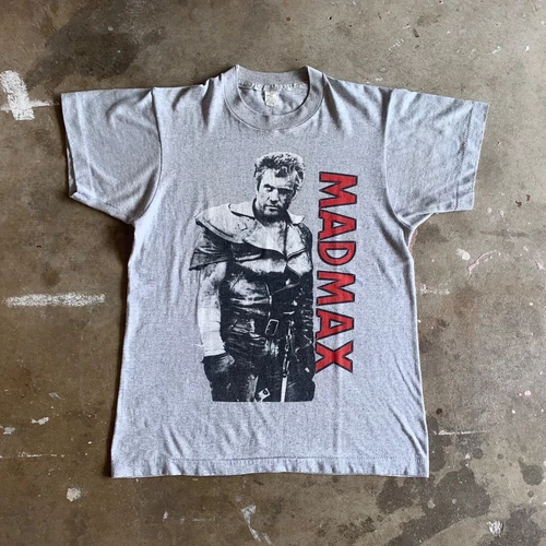 SUPER RARE VINTAGE 80s MAD MAX MOVIE T-SHIRT SZ S THE ROAD WARRIOR MEL GIBSON