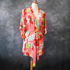 Josie Natori Floral Print Kimono Wrap Lounge Sleepwear Robe Size XS