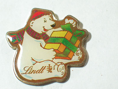  Lindt Christmas Bear  Pin  Chocolate Lapel Pin   