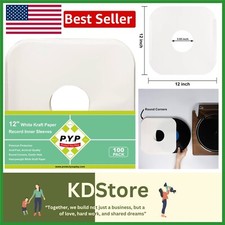 100ct Classic 12-Inch Record Sleeves with Rounded Corners - Easy Access Design