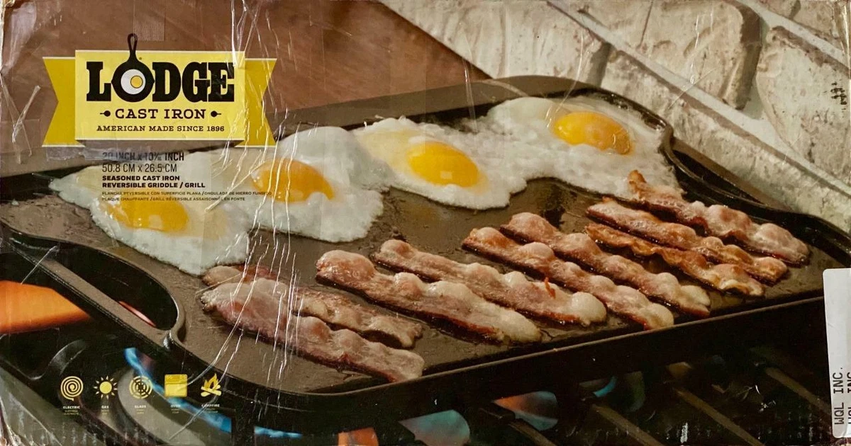 Lodge cast iron reversible griddle deals