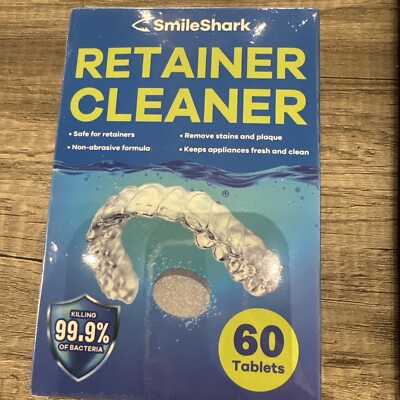 Retainer Cleaner, Denture Cleaning Tablets (60 Tablets), Deep Cleaning, Powerful