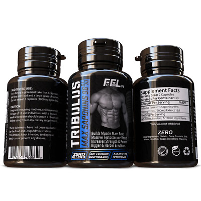 Tribulus Terrestris Max Saponins 7500mg Body Builds Testosterone Booster Pills