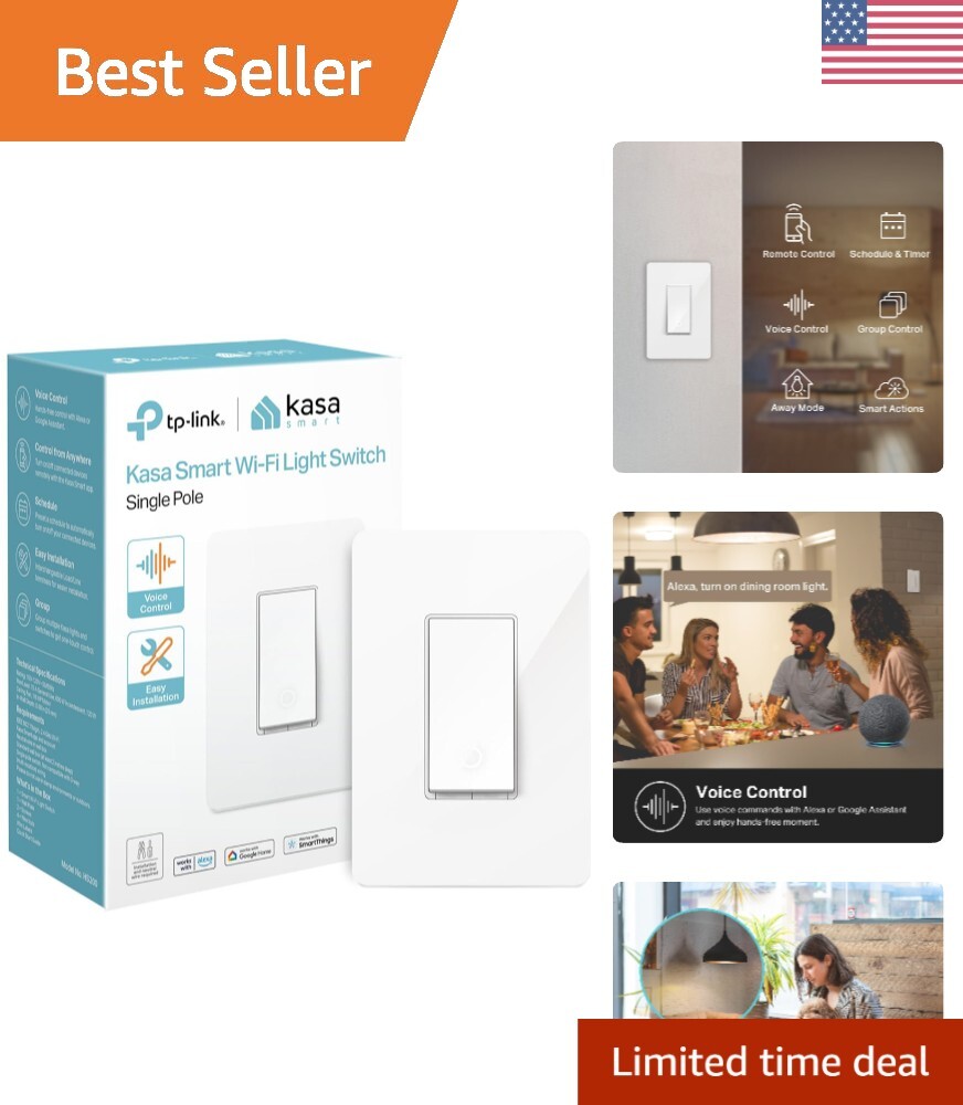 Smart Wi-Fi Light Switch Works with Alexa & Google Home - Certified