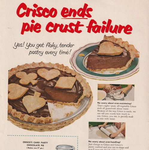 Household magazine December 1954 printed ad for Crisco shortening pie crust - Picture 2 of 3
