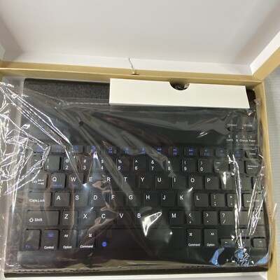 Slim Folio Wireless Keyboard and Cover Case - Black