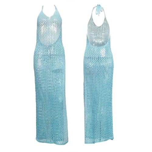 Female Crochet Cover Ups Swimwear Beach Dress Beachwear Cover-ups Swimsuit Cover - Picture 7 of 10